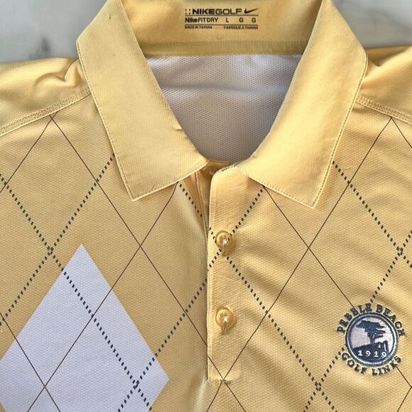 Nike Golf Dri Fit Pebble Beach Polo Sz. L - Picture 4 of 9